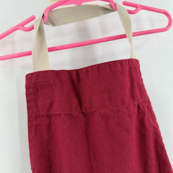 KAF HOME AYESHA CURRY Kids Apron 100% Cotton Chef & Hostess Canvas Oxblood - Picture 8 of 13
